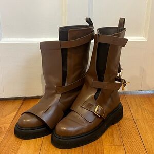 MaxMara Brown Combat Boots